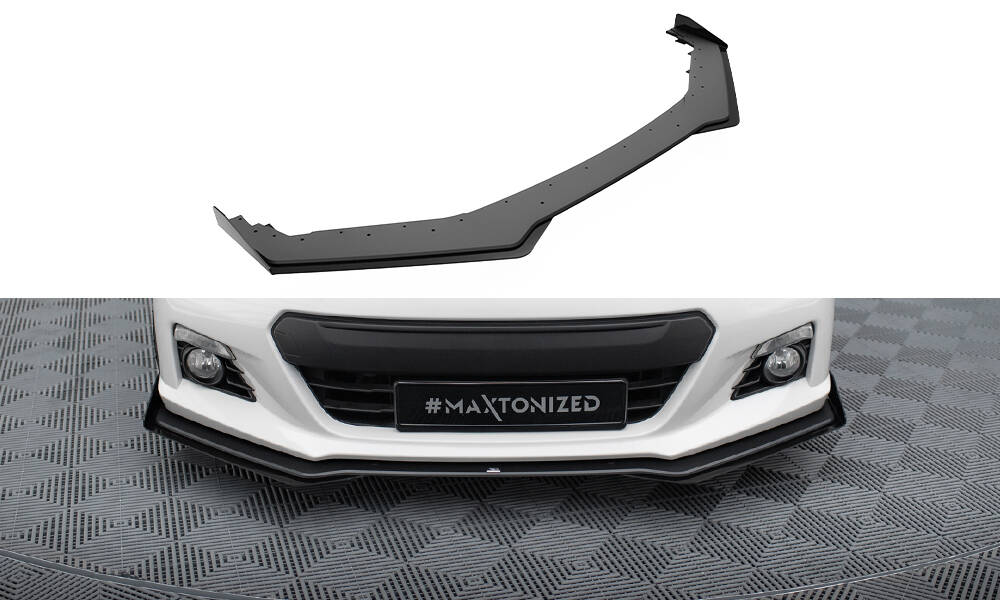 Street Pro Voorspoiler V.1 + Flaps Subaru BRZ MK1 Maxton Glanzend zwart
