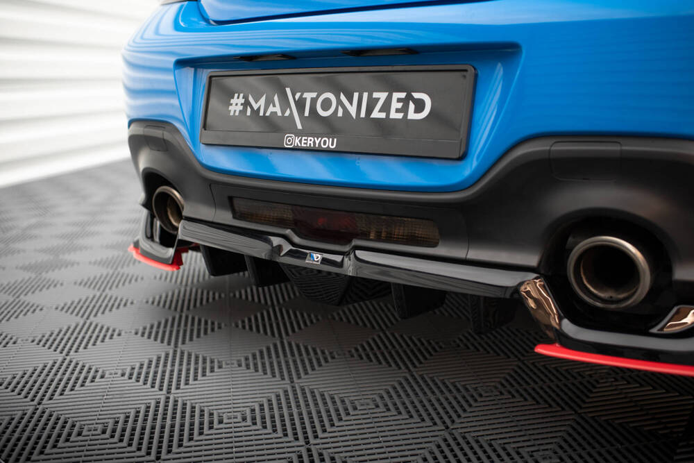 Diffuser V.2 Toyota GR86 Maxton Glans Zwart / Rood