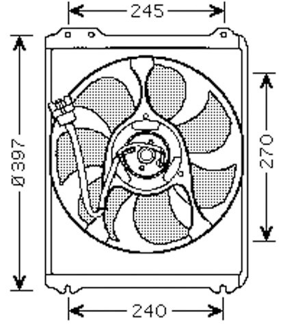 Radiator FAN LEGACY 94-99 TYPE B11 2.5I AWD +AC
