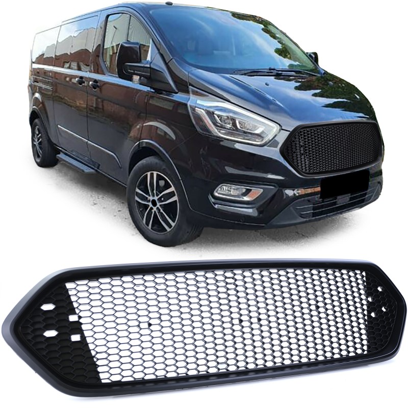 Grill Ford Transit Custom Facelift Honingraad Zwart