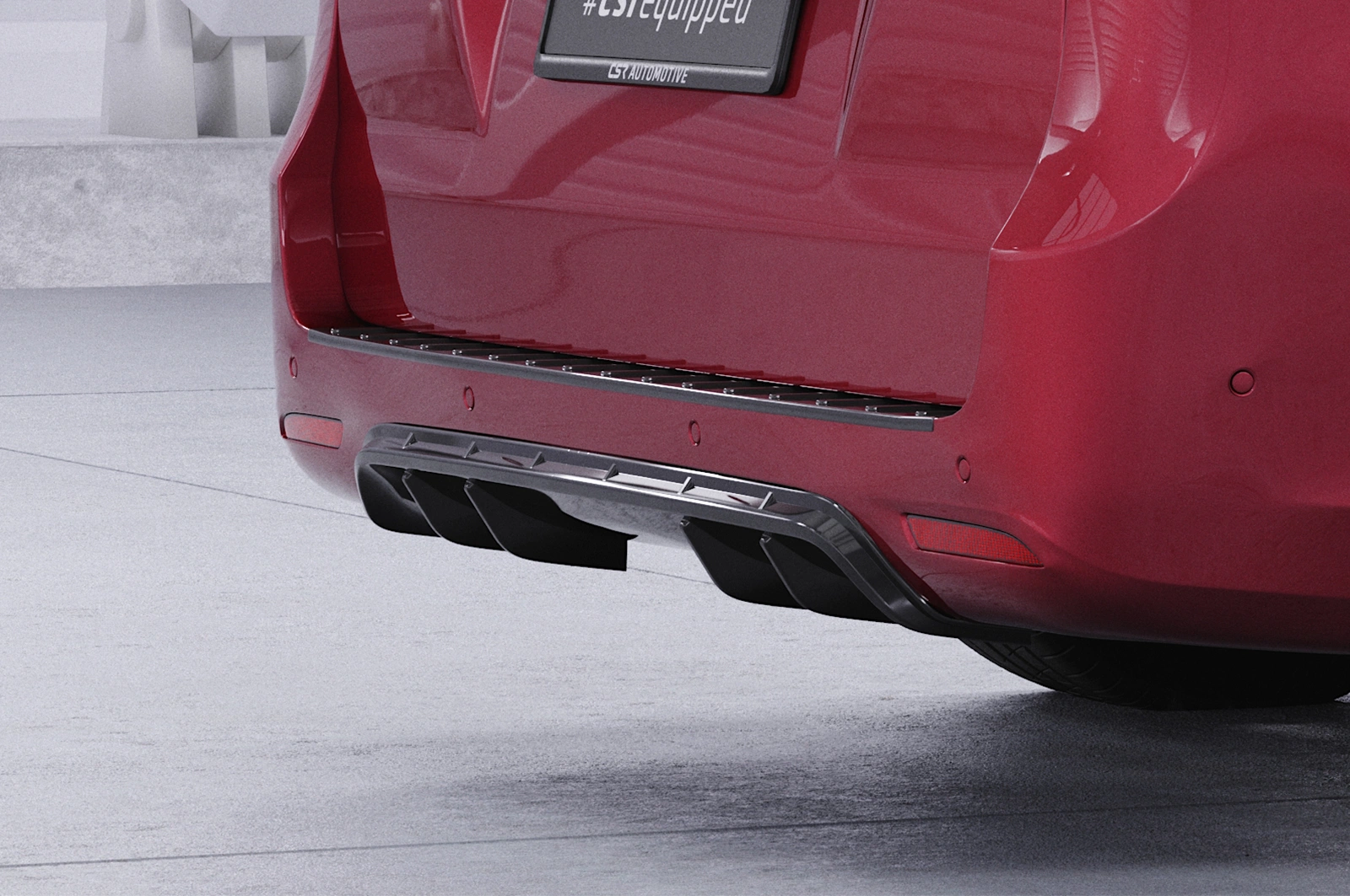 Diffuser Mercedes V-Klasse W447 Glans Zwart