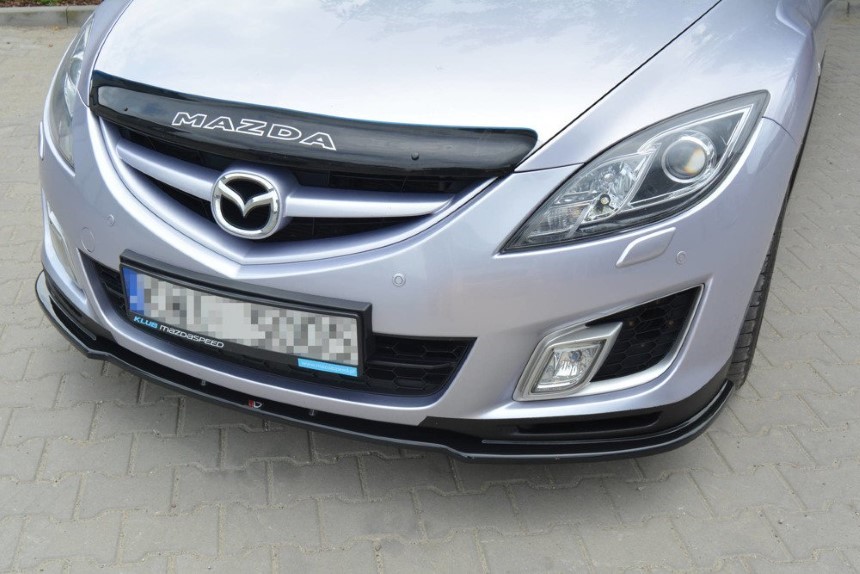 Voorspoiler Mazda 6 Mk2 sport (GH-SERIES) Maxton Design glans zwart