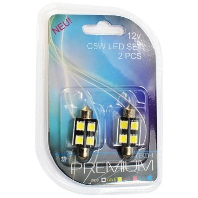 LED Sofitten 36mm - C5W 5xSMD5050 CANBUS - White