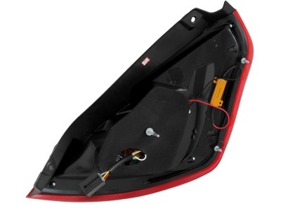 Taillights Ford Fiesta LED red/chome 08-