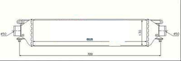 Intercooler LINEA 07->> 580x132x50 1.4I 16V/1.6JTDM +/-AC