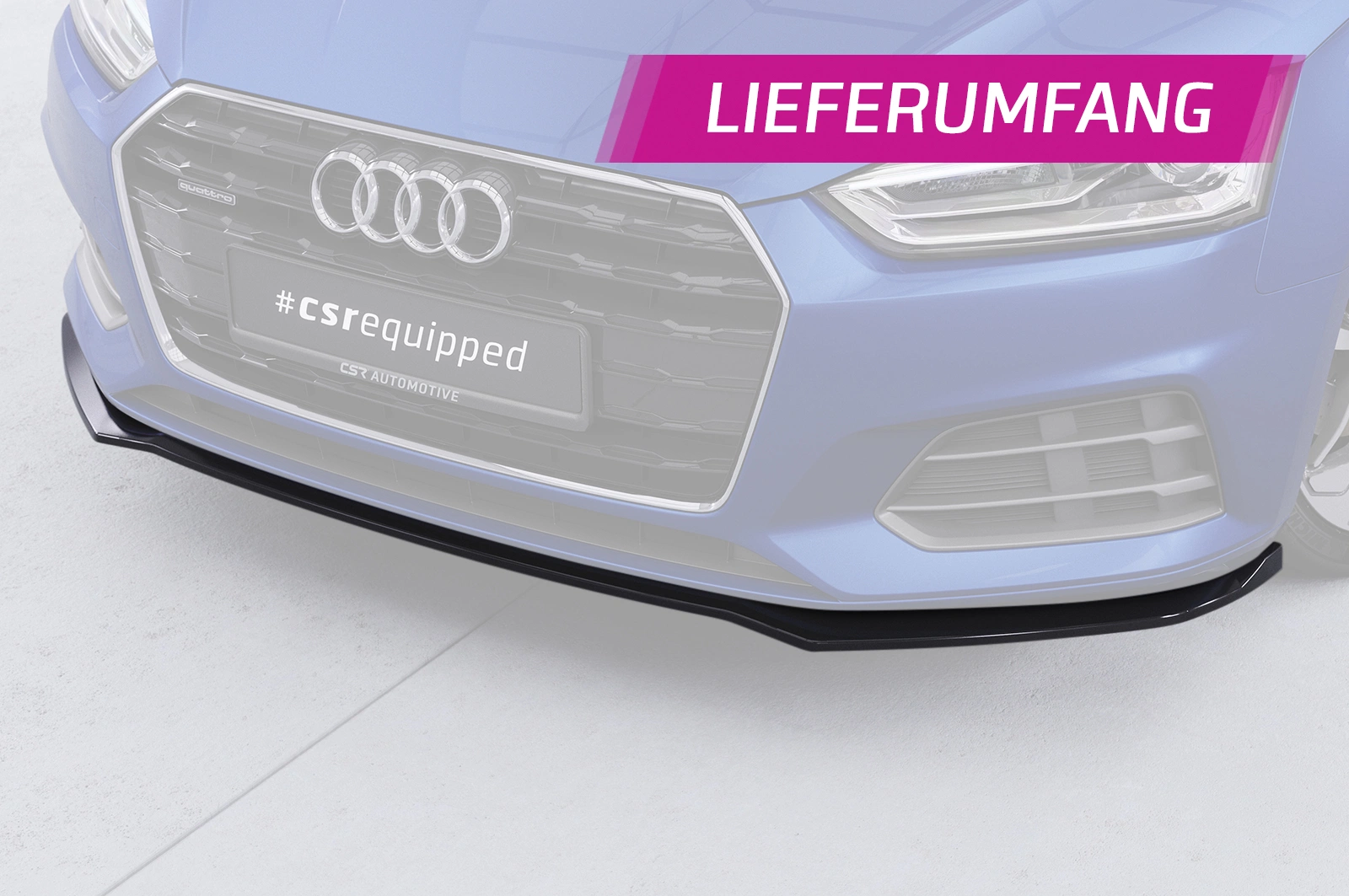 Voorspoiler Audi A5 (F5) Glans Zwart – CSR Automotive 