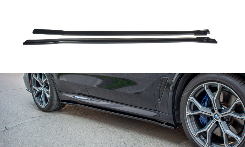 Zijskirts Diffusers BMW X5 G05 M-Pack Glanzend Zwart