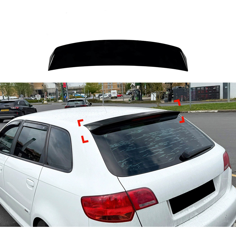 Dakspoiler  Audi A3 (8P) Sportback 2004-2012 (ABS Glanzend zwart)