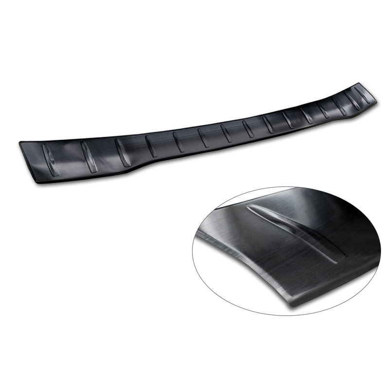 Zwart RVS Achterbumperprotector  Ford Transit Custom & Tourneo Custom (V710) 2023- / Volkswagen Transporter T7 2024- 'Ribs'
