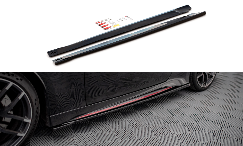 Zijskirts V.2 Nissan Nismo 370Z Maxton Glans Zwart