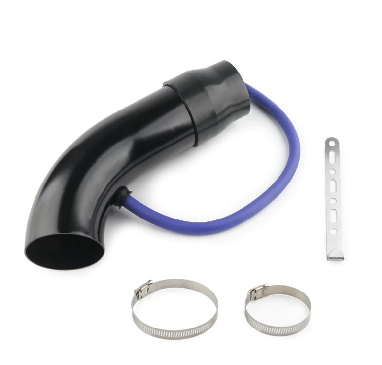 Luchtfilter Universeel inclusief Air intake buis Aluminium zwart