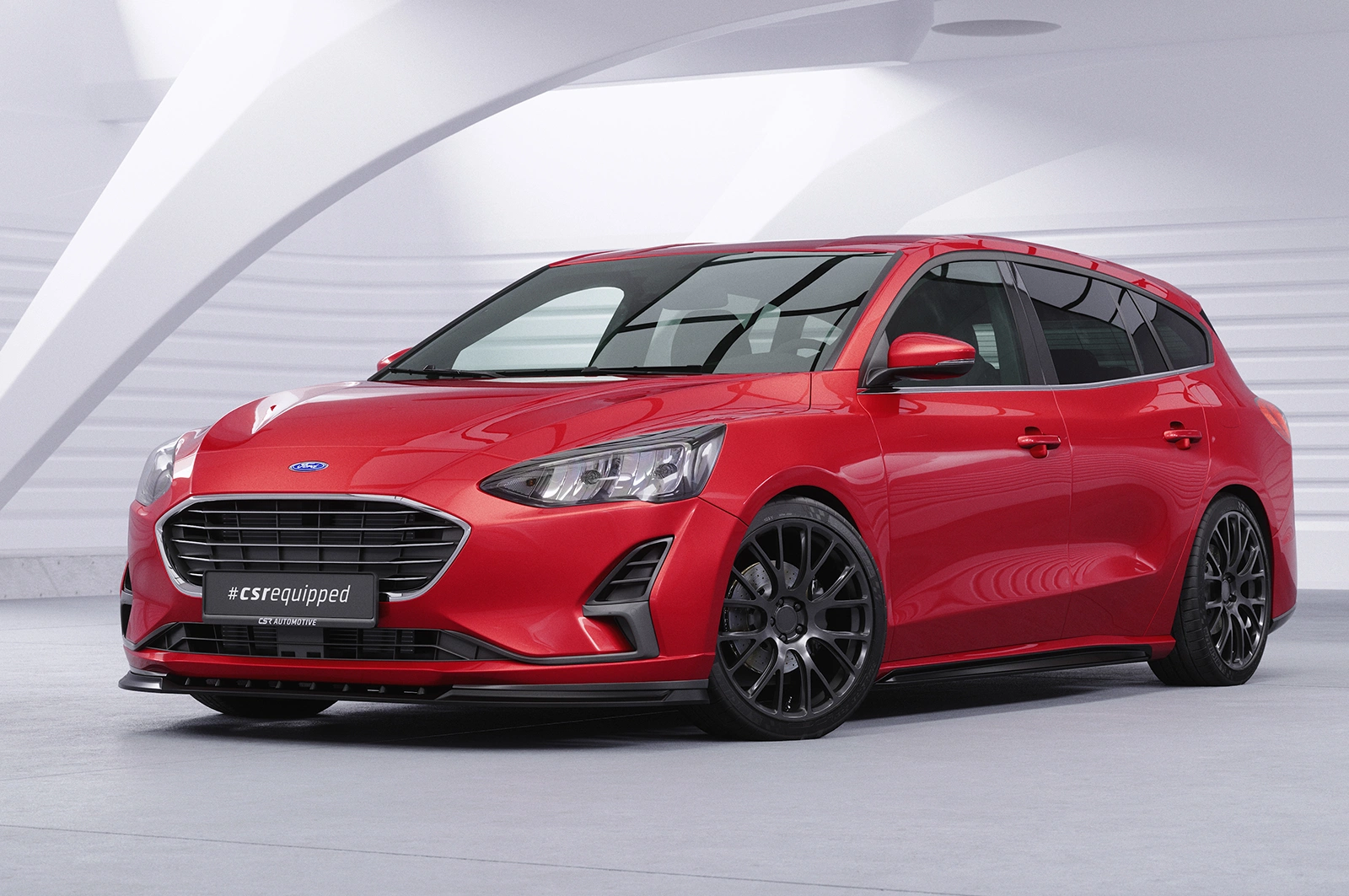 Voorspoiler Ford Focus MK4 Turnier 2018-2021 Glans Zwart – CSR