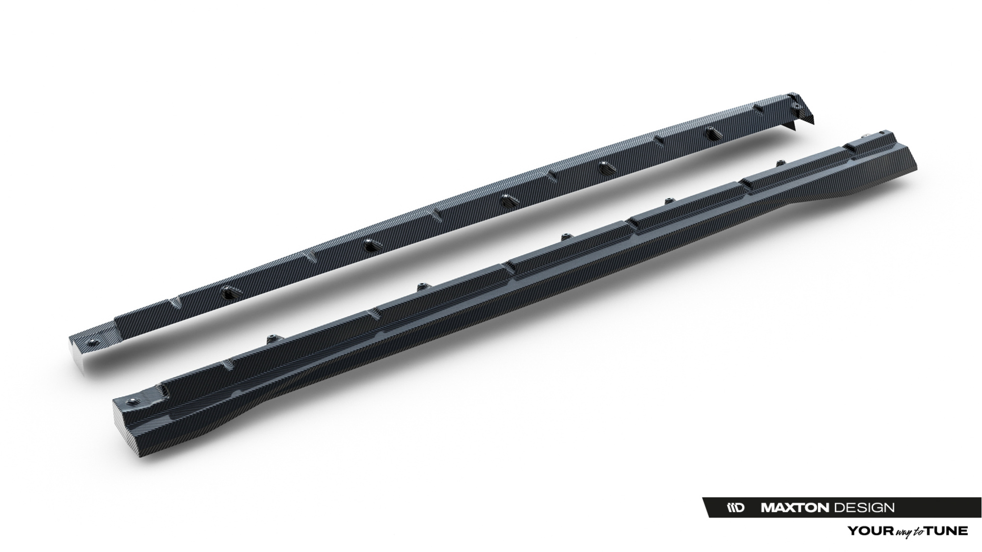 Prepreg Carbon Fiber zij Skirts Audi SQ8 / Q8 S-Line Mk1 Facelift