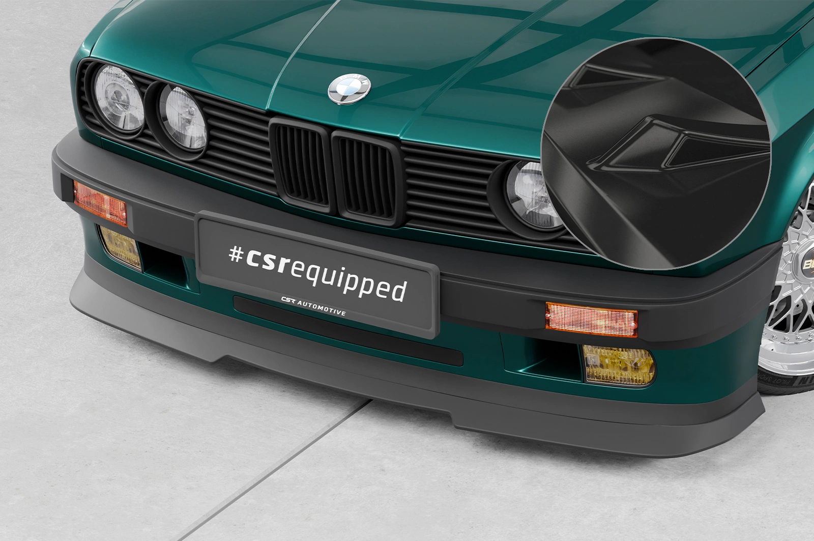 Voorspoiler BMW 3er E30 Coupe glans zwart