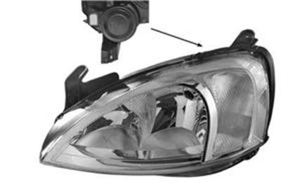 koplamp, model Valeo, H7+H7, elektr verstelb, rechts,-09/2002 Op