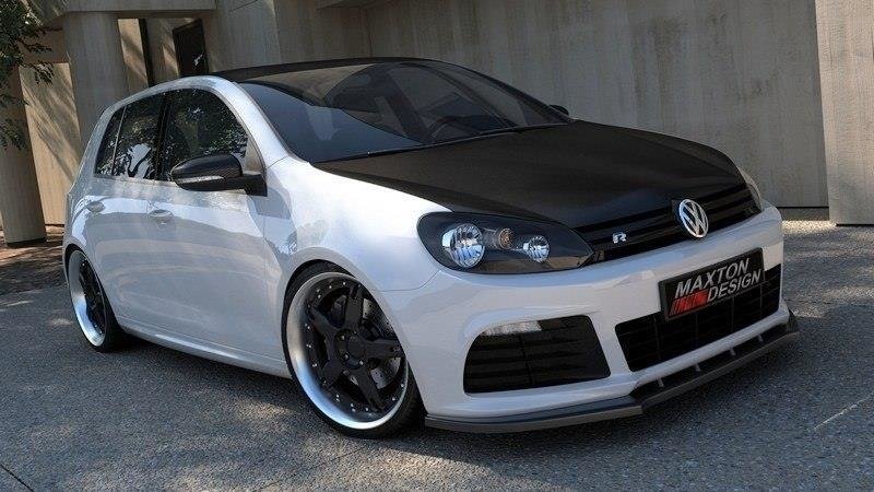 Voorspoiler VW Golf 6 R Glans Zwart