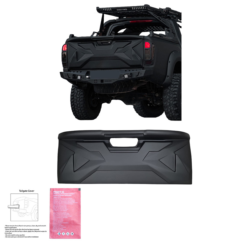 Achterklepcover  Nissan Navara NP300 (D23) 2014-2021 - Matzwart