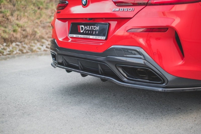 Centrale Achterspoiler (Met verticale bars) BMW M850i G15 Glanzend Zwart