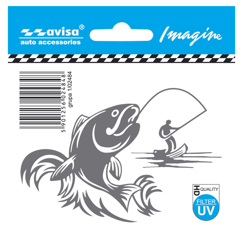 Auto Tattoo Sticker Fisherman - 9,7x6,5cm