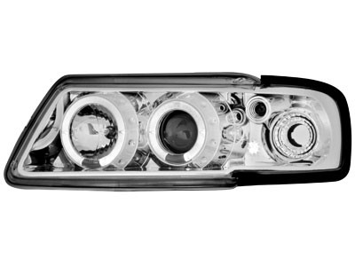 Faros Audi A3 8L Angel Eyes cromo