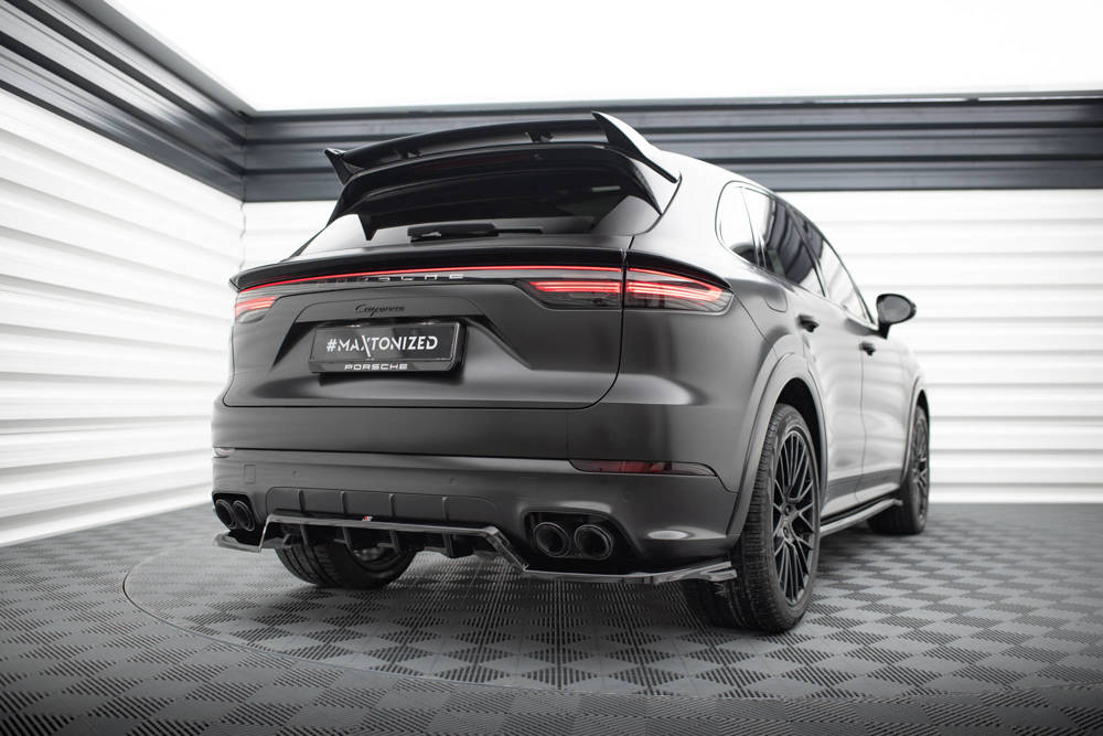 Diffuser Porsche Cayenne Sport Design 18-23 Maxton Glans Zwart