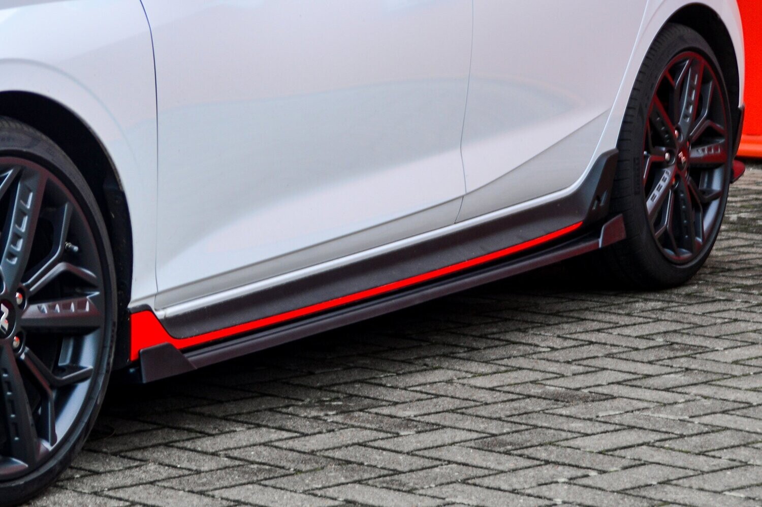 Zijskirts met vleugel voor + achter Hyundai I20N Performance