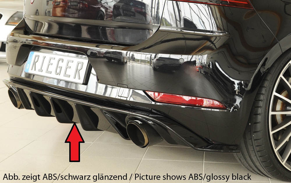 Achterbumper Diffusor Rieger Carbon-look VW Golf 7.5 GTI 2017-