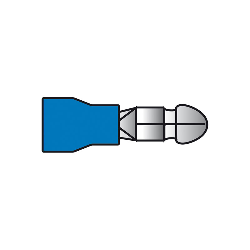 Carpoint Rondstekker 550 Blauw Ø 5.0mm Blister 10-stuks