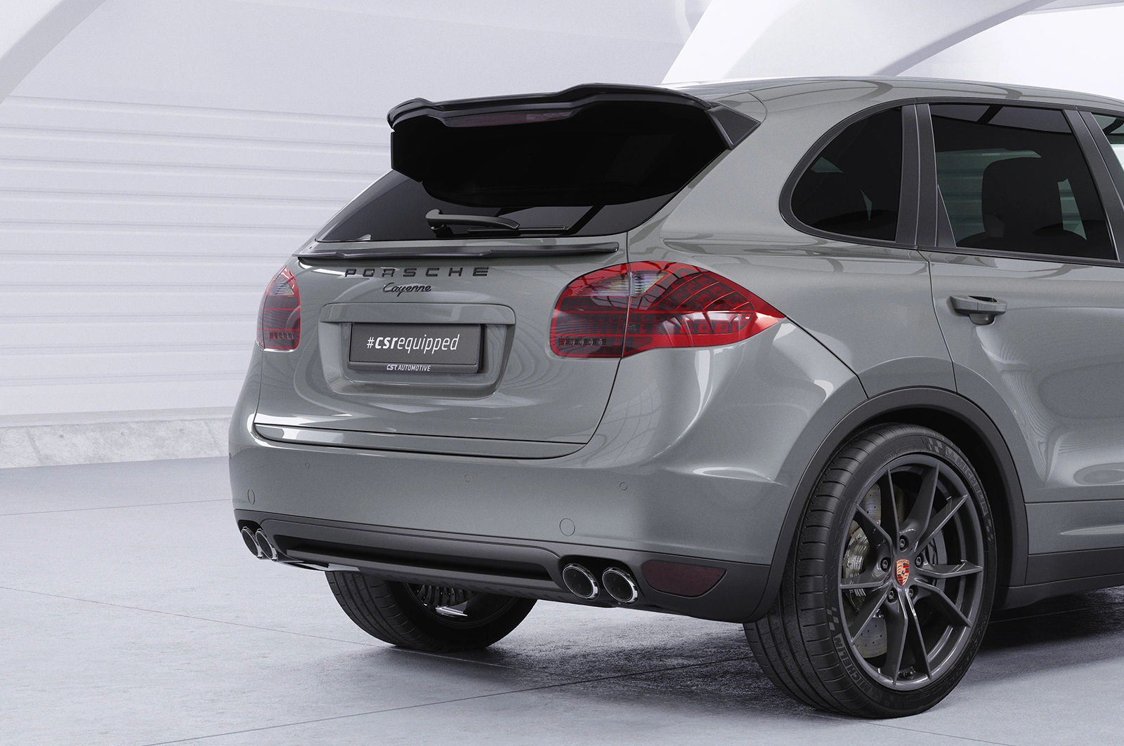 Achterspoiler Porsche Cayenne (Typ 92A) Glans Zwart – CSR Automotive
