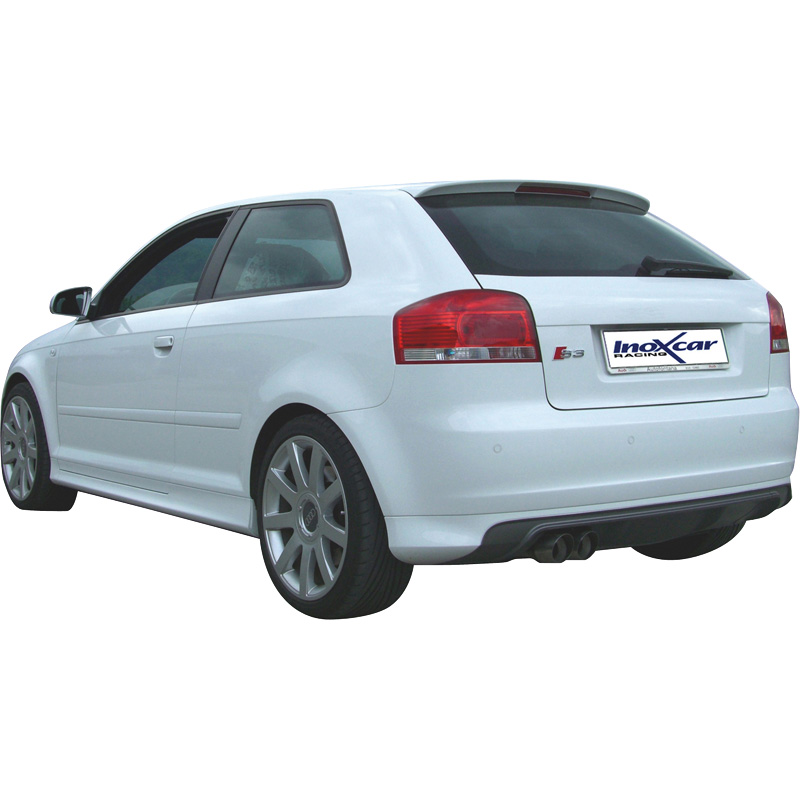 100% RVS Sportuitlaat  Audi S3 8P 2.0 TFSi (265pk) 2006- 2x80mm Racing