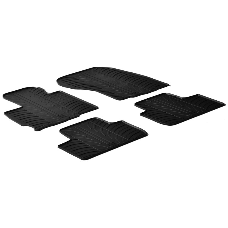 Rubbermatten  Mitsubishi ASX 2009- / Citroën C4 Aircross (T profiel 4-delig + montageclips)