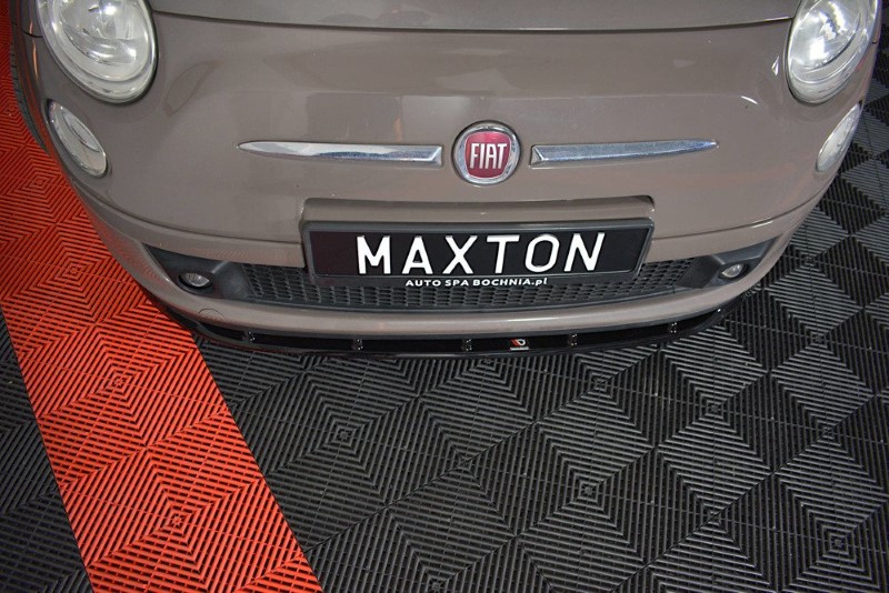 Voor Spoiler Fiat 500 Hatchback Preface V.1 Glanzend Zwart