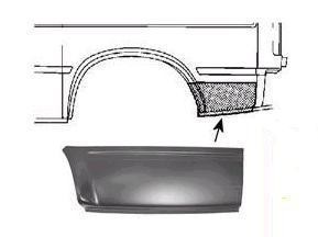 eindplaat, LWB, links, 09/1991-Ford Transit, 1994-2000