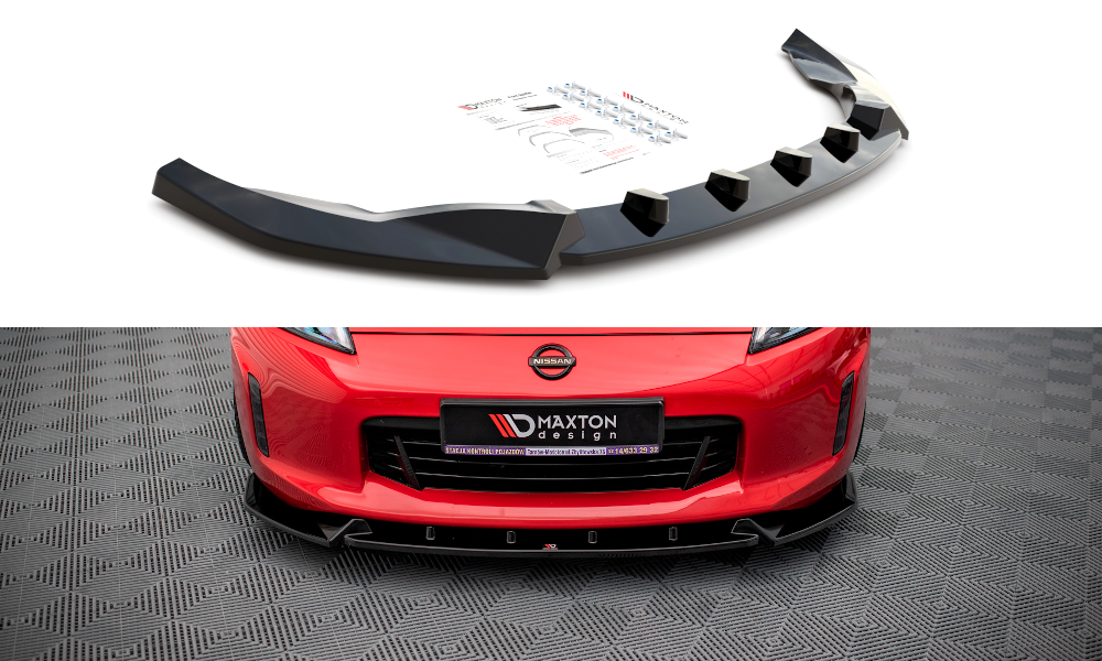 Voorspoiler V.3 Nissan 370Z Maxton Glans Zwart