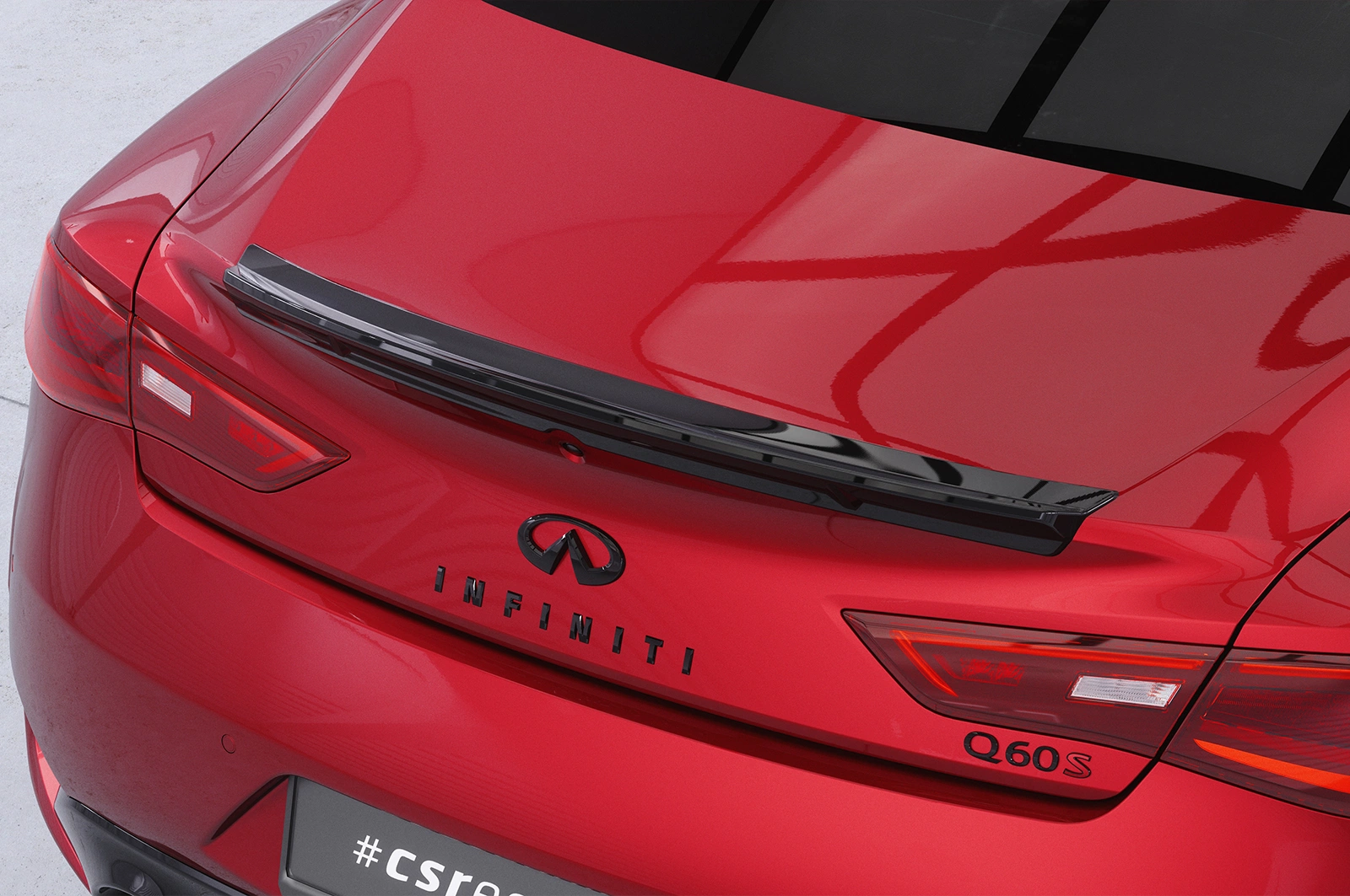 Achterspoiler Infiniti Q60 glans zwart 2016–2022