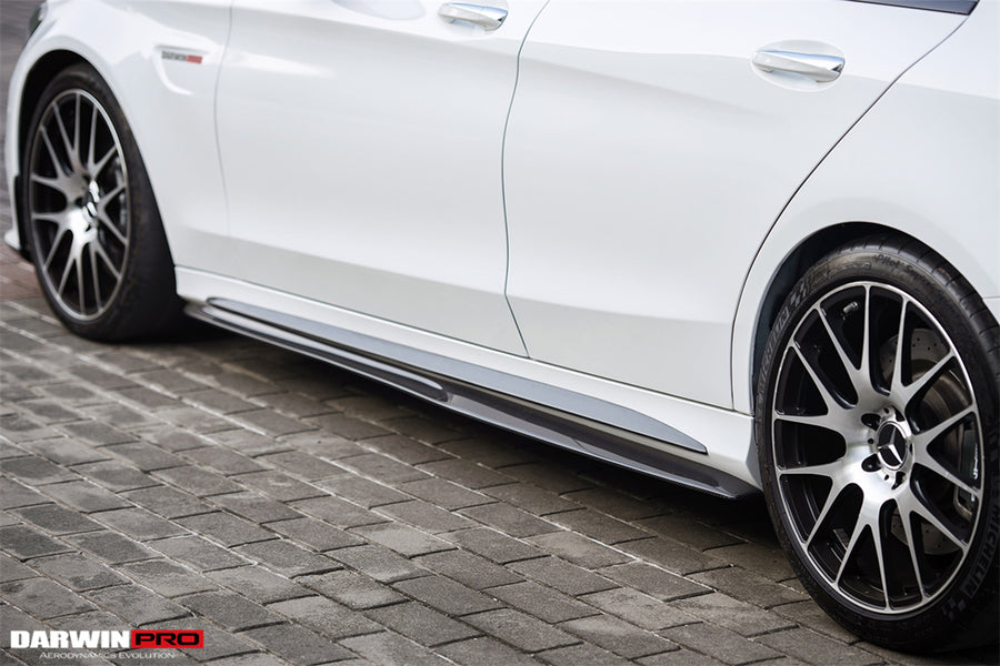 Mercedes Benz W205 C63/S AMG Sedan Carbon Fiber Zijskirts 2015-2021