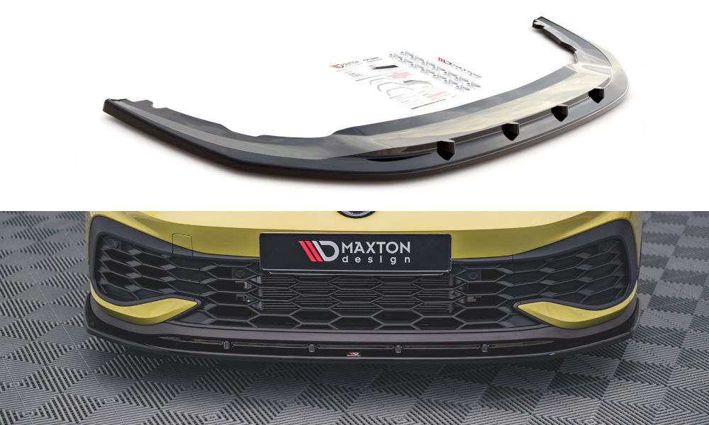 Voorspoiler Volkswagen Golf 8 GTI Clubsport Maxton Glans Zwart