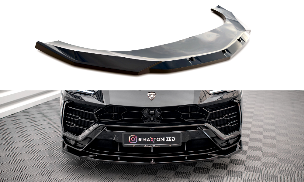Voorspoiler V.2 Lamborghini Urus Maxton Glans Zwart