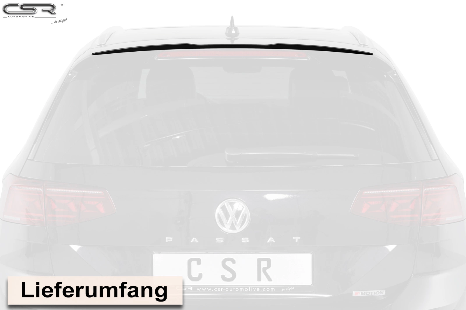 Achterspoiler voor VW Passat B8 Typ 3G Variant Glans Zwart (2014–heden) – CSR Automotive