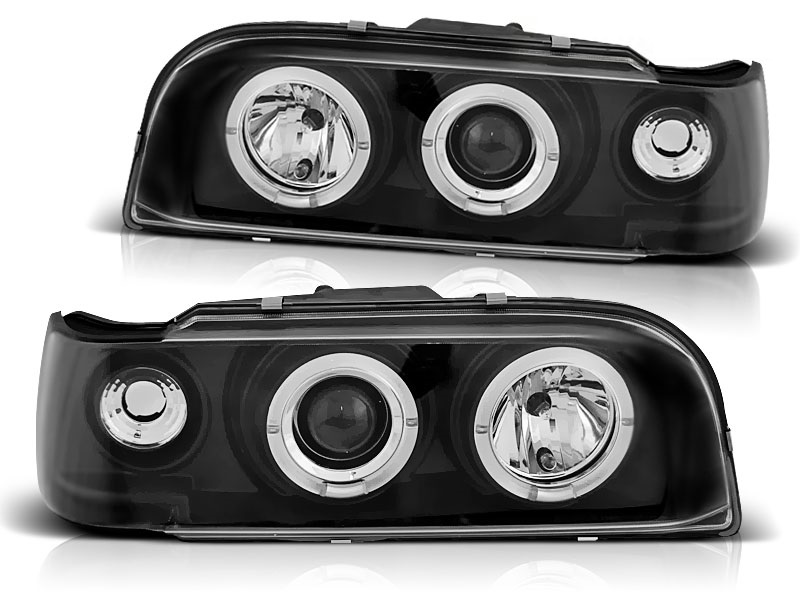 Faros Volvo 850 92-96 Angel Eyes negro