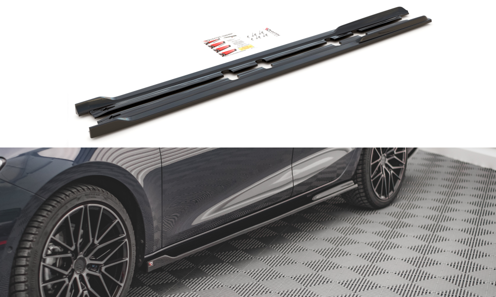 Zijskirts V.2 Seat Leon FR Maxton Glans Zwart