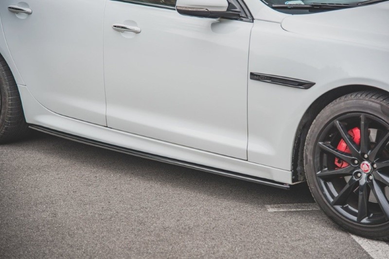 Zijskirts Diffusers Jaguar XJ X351 Glanzend Zwart
