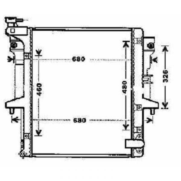 Radiator L200 05->> 525x635x27 2.5 DID MAN. +/-AC