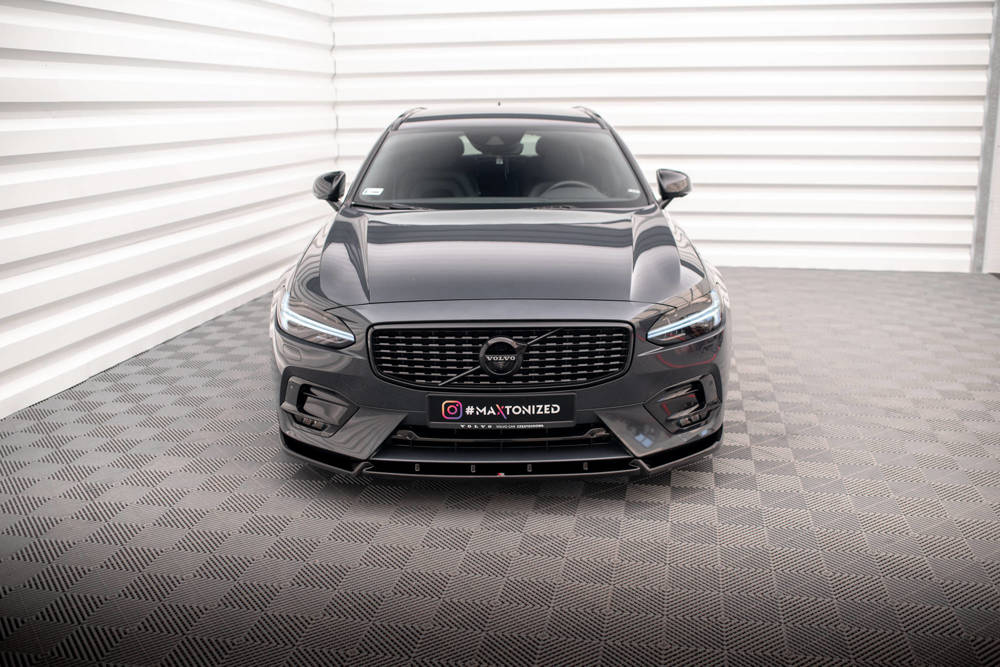 Voorspoiler Volvo V90 R-Design 2016 - 2020 Maxton Glans Zwart