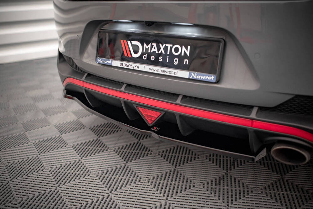 Achterbumper diffusor Hyundai i30 MK3 FL Fastback Glanzend Zwart Maxton