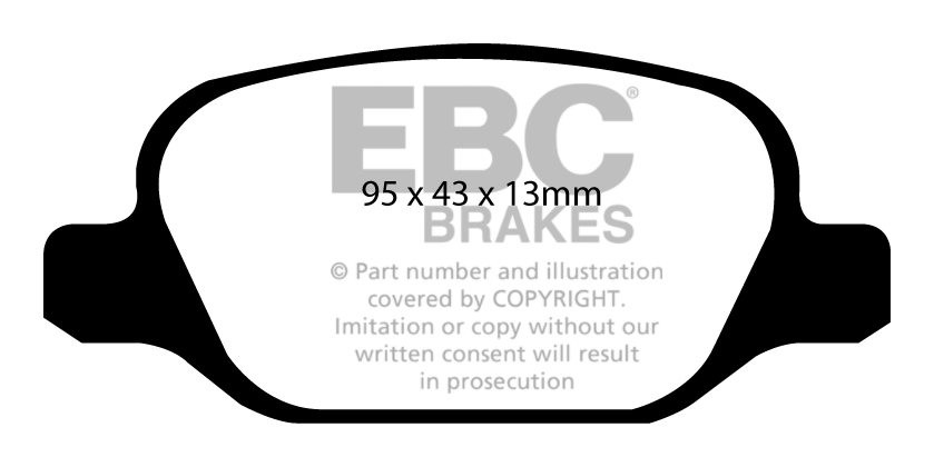 EBC Brakes FIAT Punto 1.8 99-2001 Remblokken achterzijde greenst