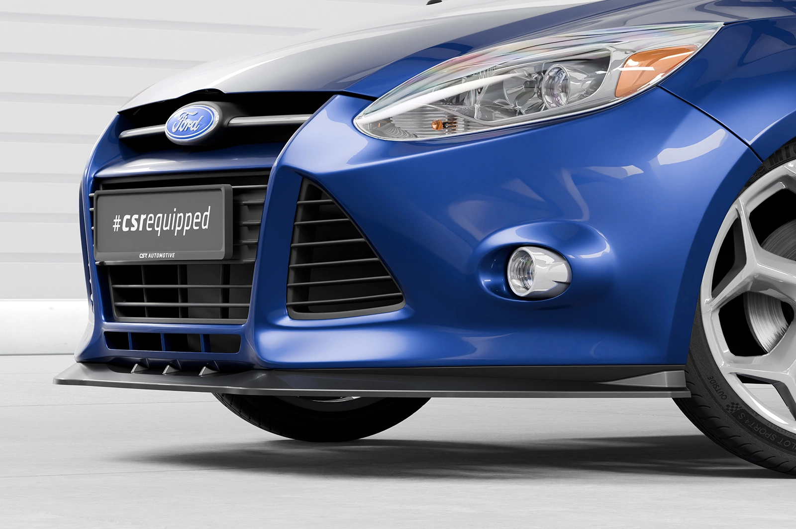 Voorspoiler Ford Focus MK3 Basis 2010–2014 (voor Facelift) – CSR Automotive – Glans Zwart