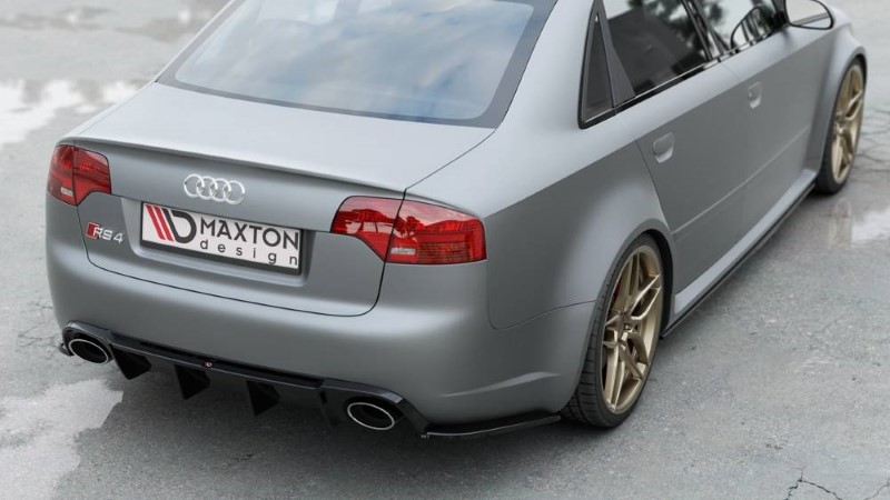 Diffuser Audi RS4 B7 Maxton Glans Zwart