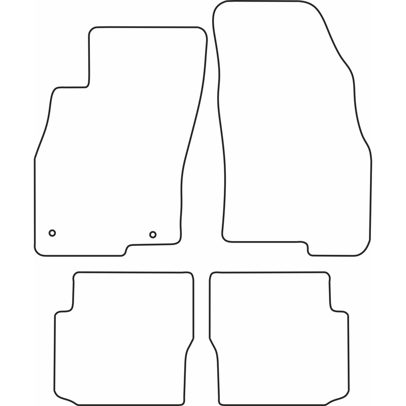 Automatten Velours  Fiat Punto Evo (3 deurs) 2009-2014