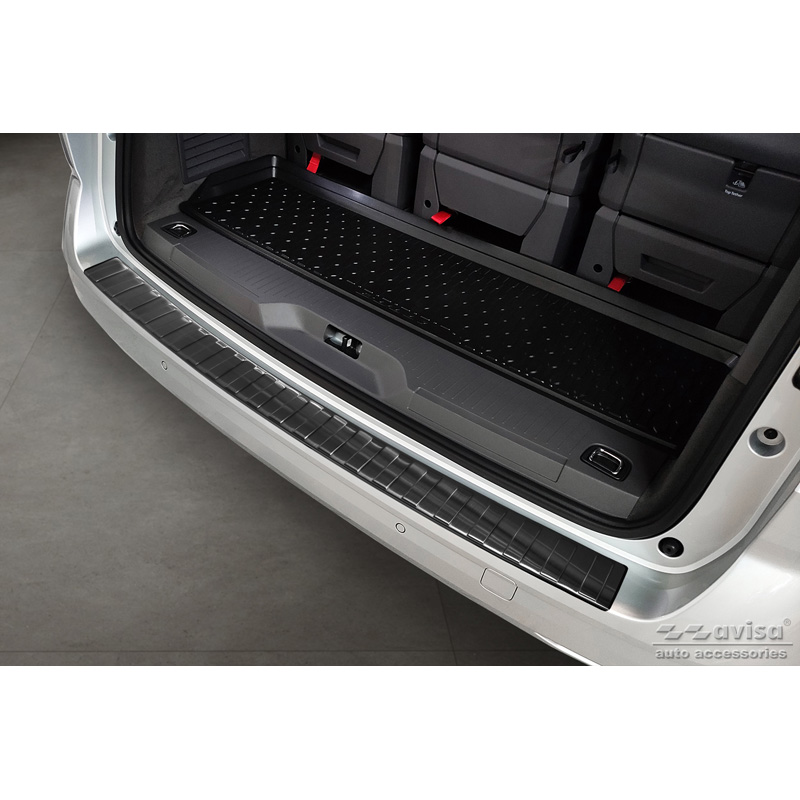 Zwart RVS Achterbumperprotector  Volkswagen Multivan T7 2021- 'Ribs'